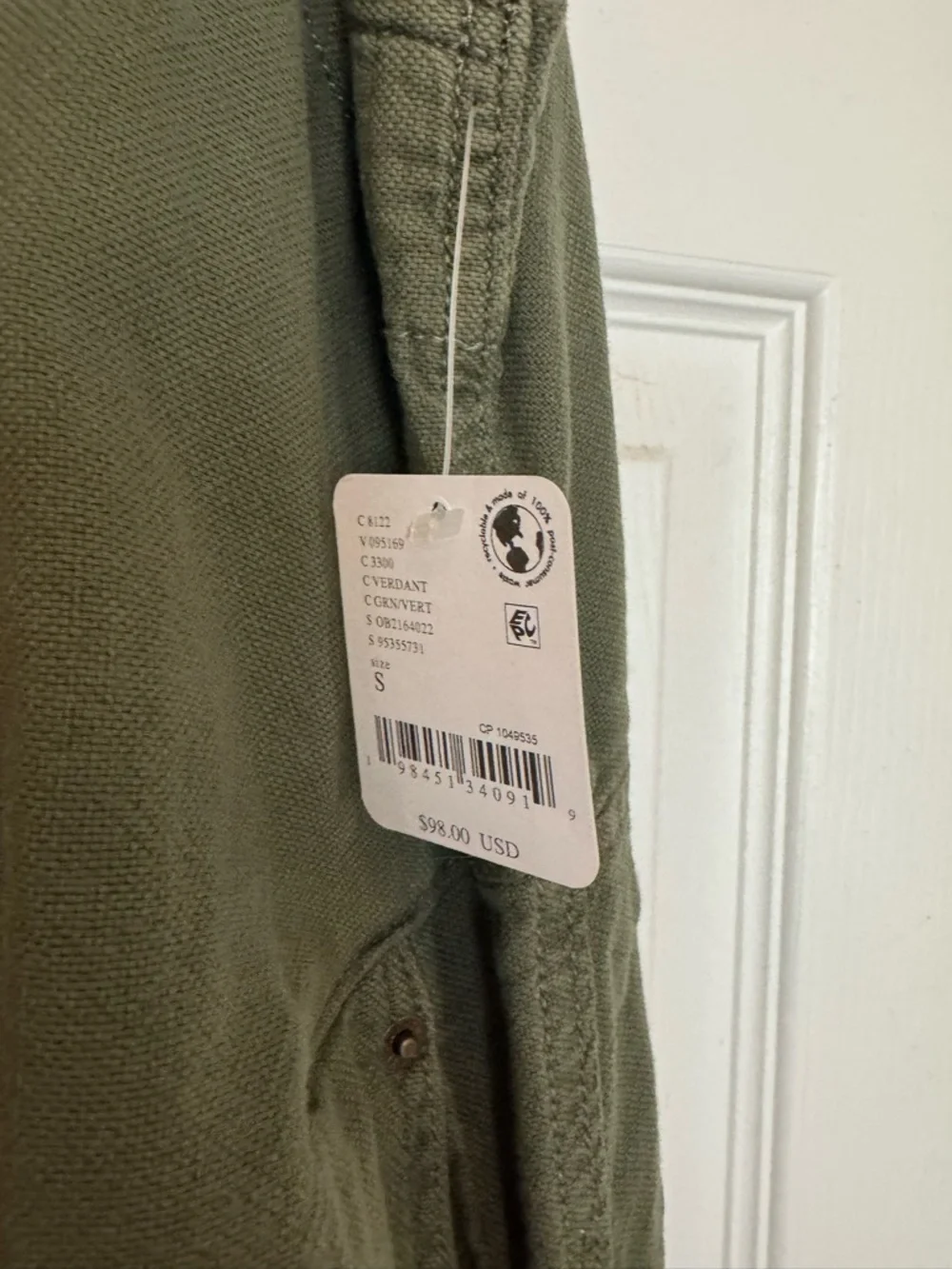 We the Free Jude One Piece Green Denim Overalls for Women NWT S - Picture 6 of 7